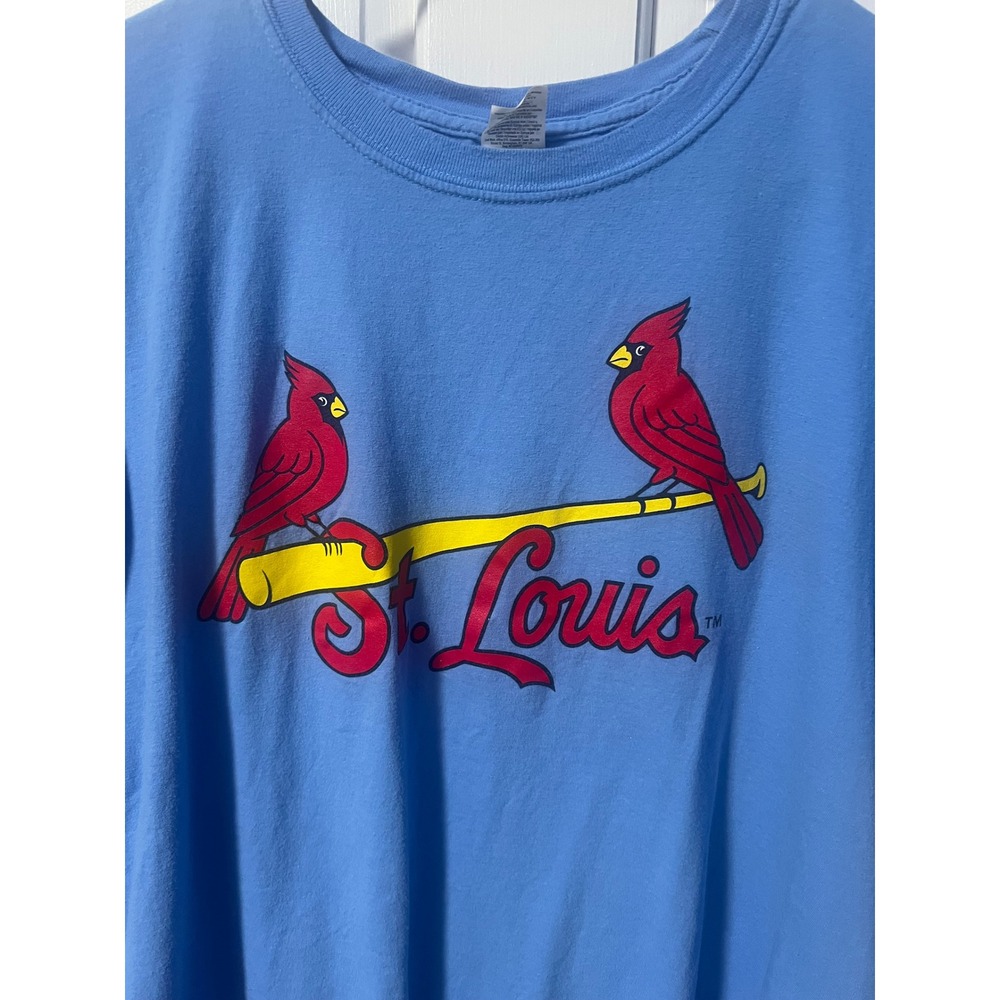 Gildan St. Louis Cardinals T-Shirt Mens XL Blue Graphic Tee